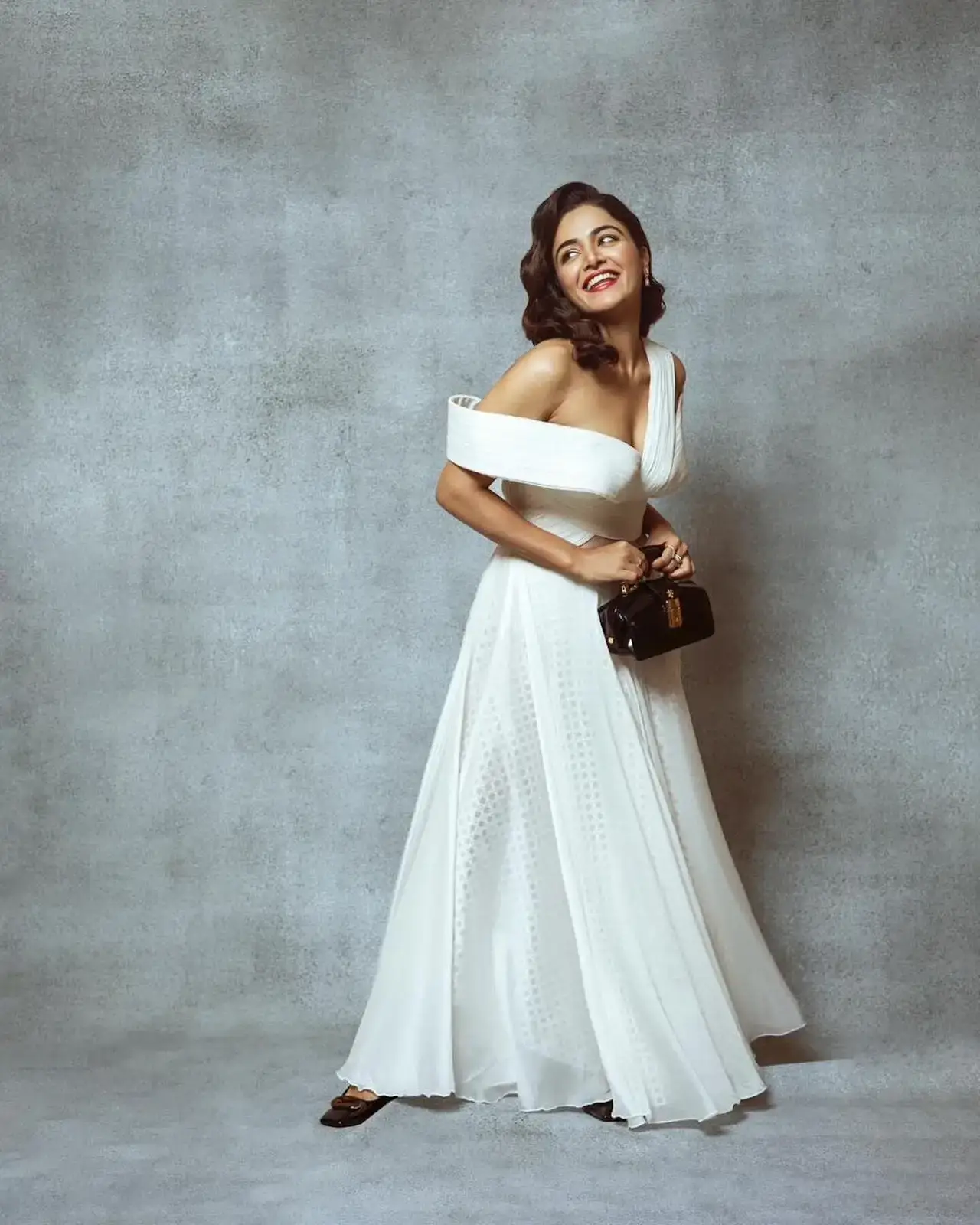 Beautiful Indian Model Wamiqa Gabbi Images in Long White Gown